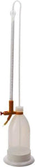 Dynalon Labware - 25 ml Borosilicate Glass Burette, Polyethylene Bottle Titrating Burette - 6-1/2" Diam x 24-1/64" High - Exact Tool & Supply