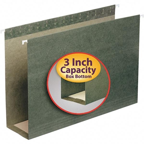 SMEAD - 9-1/2 x 14-1/2", Legal, Standard Green, Hanging File Folder - 11 Point Stock - Exact Tool & Supply