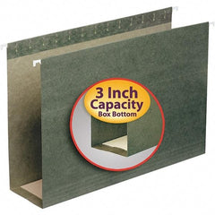 SMEAD - 9-1/2 x 14-1/2", Legal, Standard Green, Hanging File Folder - 11 Point Stock - Exact Tool & Supply