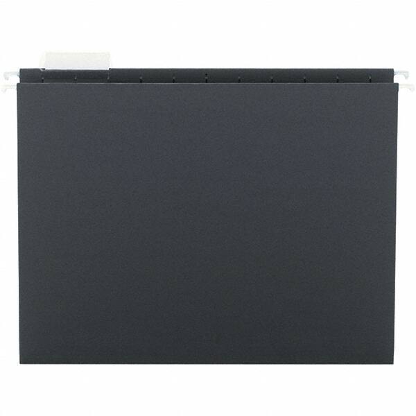 SMEAD - 12-1/4 x 9-1/2", Letter Size, Black, Hanging File Folder - 11 Point Stock, 1/5 Tab Cut Location - Exact Tool & Supply