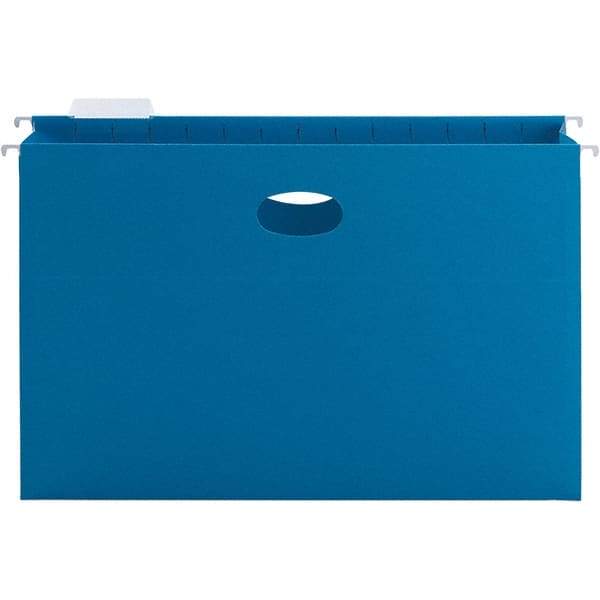 SMEAD - 9-1/2 x 14-1/2", Legal, Sky Blue, Hanging File Folder - 11 Point Stock, 1/5 Tab Cut Location - Exact Tool & Supply