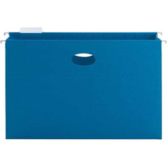 SMEAD - 9-1/2 x 14-1/2", Legal, Sky Blue, Hanging File Folder - 11 Point Stock, 1/5 Tab Cut Location - Exact Tool & Supply