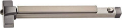 Ability One - 4" OAL Nonhanded Fire Rated Flatbar - Satin Stainless Steel Finish, 6200 Series - Exact Tool & Supply