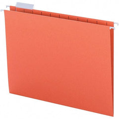 SMEAD - 12-1/4 x 9-1/2", Letter Size, Orange, Hanging File Folder - 11 Point Stock, 1/5 Tab Cut Location - Exact Tool & Supply