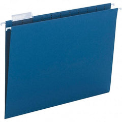 SMEAD - 12-1/4 x 9-1/2", Letter Size, Navy, Hanging File Folder - 11 Point Stock, 1/5 Tab Cut Location - Exact Tool & Supply