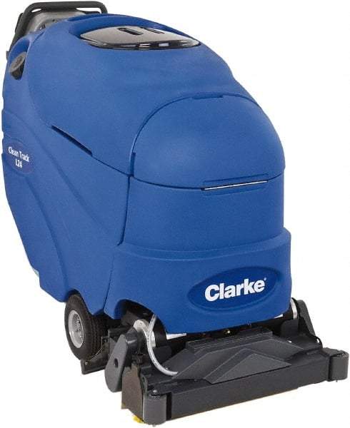 Clarke - 24" Cleaning Width, 70" Water Lift, Walk Behind Carpet Extractor - 93 CFM Air Flow, 20 Gal Tank Capacity, 16 Gal Tank Recovery Capacity, 100 Pump psi - Exact Tool & Supply