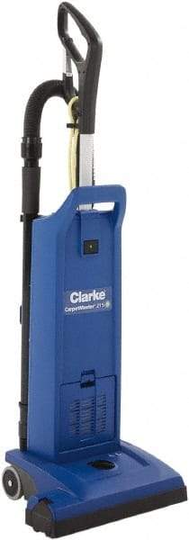 Clarke - Dual Motor Upright Vacuum Cleaner - 14-1/2" Cleaning Width, 9" Amps, Ergonomic Handle - Exact Tool & Supply
