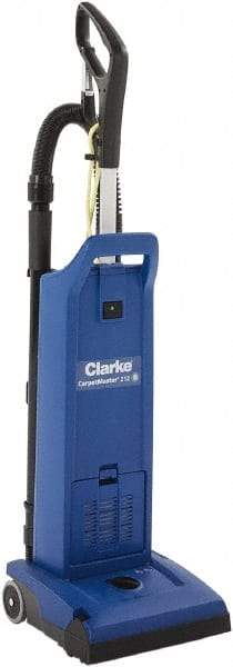 Clarke - Dual Motor Upright Vacuum Cleaner - 11-1/2" Cleaning Width, 9" Amps, Ergonomic Handle - Exact Tool & Supply