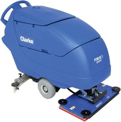 Clarke - 32" Cleaning Width, Battery Powered Floor Scrubber - 0.75 hp, 2,250 RPM, 23 Gal Tank Capacity - Exact Tool & Supply