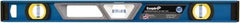 Empire Level - 24" Long 3 Vial Box Beam Level - Metal, Blue, 1 Level & 2 Plumb Vials - Exact Tool & Supply