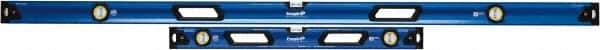 Empire Level - Magnetic 32" & 78" Long 3 Vial Box Beam Level - Metal, Blue, 1 Level & 2 Plumb Vials - Exact Tool & Supply