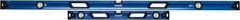 Empire Level - Magnetic 32" & 78" Long 3 Vial Box Beam Level - Metal, Blue, 1 Level & 2 Plumb Vials - Exact Tool & Supply