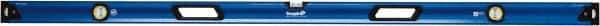Empire Level - 96" Long 3 Vial Box Beam Level - Metal, Blue, 1 Level & 2 Plumb Vials - Exact Tool & Supply