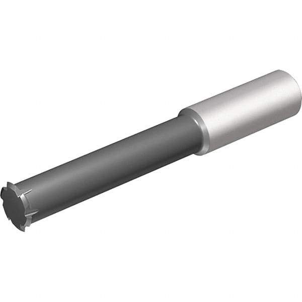 Vargus - 56 Max TPI, 1mm Pitch, Internal Single Profile Thread Mill - 10.5mm Noml Diam, 9.9" Cut Diam, 10" Shank Diam, 6 Flute, 35" Neck Length, TiCN Finish - Exact Tool & Supply