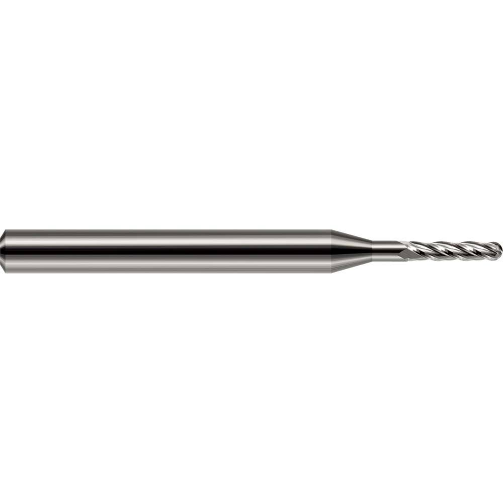 Harvey Tool - 5/64" Diam, 15/64" LOC, 2 Flute Solid Carbide Ball End Mill - Exact Tool & Supply