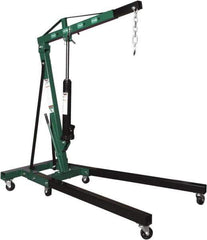 Safeguard - 4,000 Lb Load Capacity, Steel Folding Engine Crane - 9-1/2' to 74' Span - Exact Tool & Supply