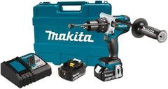 Makita - 18 Volt 1/2" Chuck Pistol Grip Handle Cordless Drill - 0-2100 RPM, Reversible, 2 Lithium-Ion Batteries Included - Exact Tool & Supply