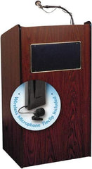 Oklahoma Sound - Wood Full Floor Lectern - 20" Deep x 25" Wide x 46" High - Exact Tool & Supply
