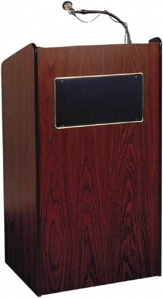 Oklahoma Sound - Wood Full Floor Lectern - 20" Deep x 25" Wide x 46" High - Exact Tool & Supply