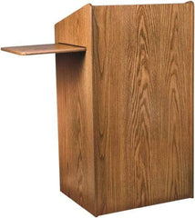 Oklahoma Sound - Wood Full Floor Lectern - 20" Deep x 25" Wide x 46" High - Exact Tool & Supply