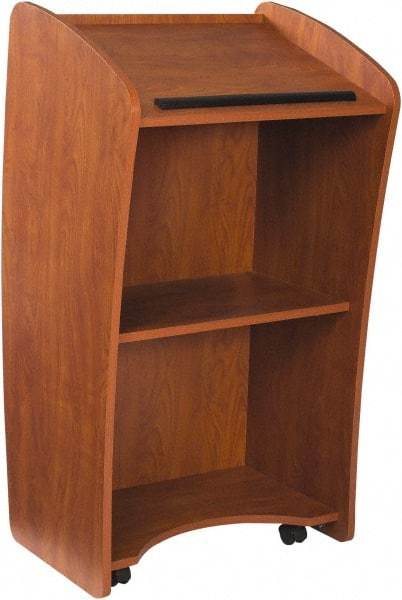 Oklahoma Sound - Wood Full Floor Lectern - 21" Deep x 24" Wide x 46" High - Exact Tool & Supply