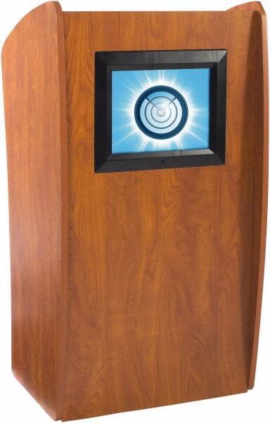 Oklahoma Sound - Wood Full Floor Lectern - 21" Deep x 24" Wide x 46" High - Exact Tool & Supply