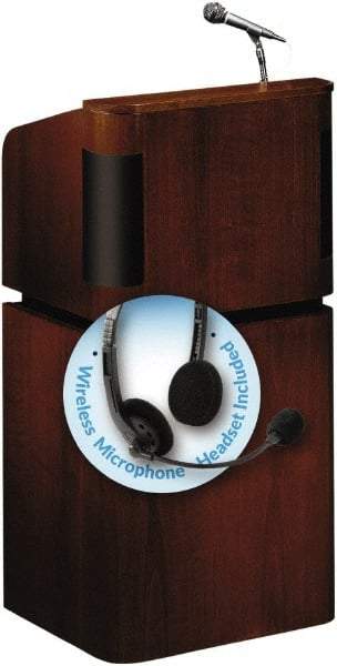 Oklahoma Sound - Wood Full Floor Lectern - 20-1/2" Deep x 24" Wide x 48" High - Exact Tool & Supply