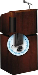 Oklahoma Sound - Wood Full Floor Lectern - 20-1/2" Deep x 24" Wide x 48" High - Exact Tool & Supply
