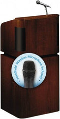 Oklahoma Sound - Wood Full Floor Lectern - 20-1/2" Deep x 24" Wide x 48" High - Exact Tool & Supply