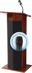 Oklahoma Sound - Wood Full Floor Lectern - 17" Deep x 22" Wide x 46" High - Exact Tool & Supply