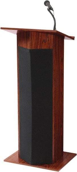 Oklahoma Sound - Wood Full Floor Lectern - 17" Deep x 22" Wide x 46" High - Exact Tool & Supply