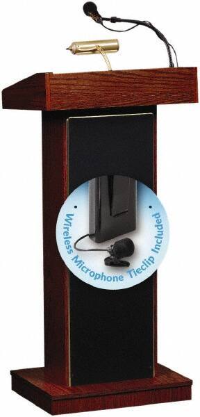 Oklahoma Sound - Wood Full Floor Lectern - 17" Deep x 22" Wide x 46" High - Exact Tool & Supply