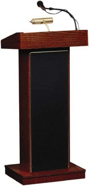 Oklahoma Sound - Wood Full Floor Lectern - 17" Deep x 22" Wide x 46" High - Exact Tool & Supply
