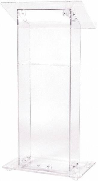 Oklahoma Sound - Acrylic Full Floor Lectern - 15" Deep x 24" Wide x 46" High - Exact Tool & Supply