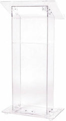 Oklahoma Sound - Acrylic Full Floor Lectern - 15" Deep x 24" Wide x 46" High - Exact Tool & Supply