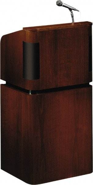 Oklahoma Sound - Wood Full Floor Lectern - 20-1/2" Deep x 24" Wide x 48" High - Exact Tool & Supply