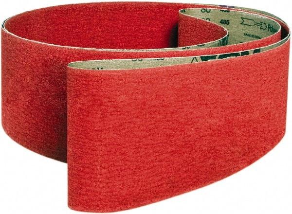 VSM - 2" Wide x 132" OAL, 24 Grit, Ceramic Abrasive Belt - Ceramic, Coarse, Coated, X Weighted Cloth Backing, Wet/Dry - Exact Tool & Supply