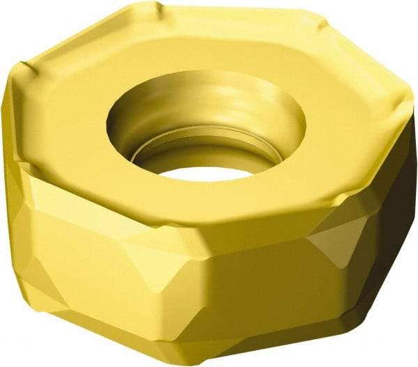 Sandvik Coromant - 745R2109 H50 Grade 4240 Carbide Milling Insert - TiCN/Al2O3/TiN Finish, 9mm Thick, 21mm Inscribed Circle, 1mm Corner Radius - Exact Tool & Supply