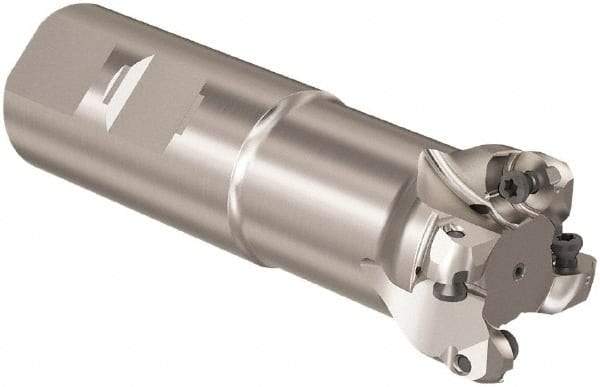 Seco - R217 32mm Weldon Shank Milling Tip Insert Holder & Shank - 3.110236" Projection, 1" Neck Diam, M16 Neck Thread, 40mm Nose Diam, 115mm OAL, Tool Steel Tool Holder - Exact Tool & Supply