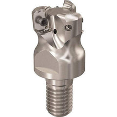 Seco - R217.21.RE 12mm Threaded Shank Milling Tip Insert Holder & Shank - 1.181102" Projection, 1" Neck Diam, M12 Neck Thread, 25mm Nose Diam, 30mm OAL, Tool Steel Tool Holder - Exact Tool & Supply