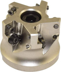 Millstar - 5 Inserts, 52mm Cutter Diam, 1.5mm Max Depth of Cut, Indexable High-Feed Face Mill - 22mm Arbor Hole Diam, 50mm High, HFA Toolholder, HFCI-1204 Inserts, Series HFA - Exact Tool & Supply