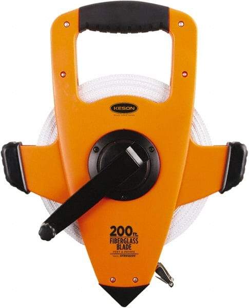 Keson - 200' x 1/2" Tape Measure - 1/8" Graduation - Exact Tool & Supply