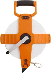 Keson - 200' x 3/8" Tape Measure - 1/10 & 1/100" Graduation - Exact Tool & Supply
