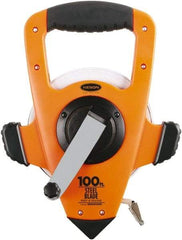 Keson - 100' x 3/8" Tape Measure - 1/10 & 1/100" Graduation - Exact Tool & Supply