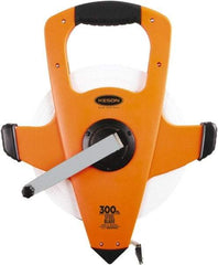 Keson - 300' x 3/8" Tape Measure - 1/10 & 1/100" Graduation - Exact Tool & Supply