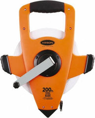 Keson - 200' x 3/8" Tape Measure - 1/10 & 1/100" Graduation - Exact Tool & Supply