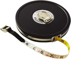 Keson - 100' x 1/2" Tape Measure - 1/8, 1/10 & 1/100" Graduation - Exact Tool & Supply