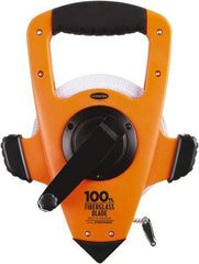 Keson - 100' x 1/2" Tape Measure - 1/10" Graduation - Exact Tool & Supply