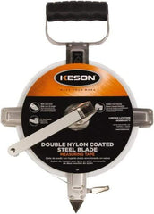 Keson - 200' x 3/8" Tape Measure - 1/10 & 1/100" Graduation - Exact Tool & Supply