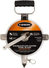 Keson - 200' x 3/8" Tape Measure - 1/10 & 1/100" Graduation - Exact Tool & Supply